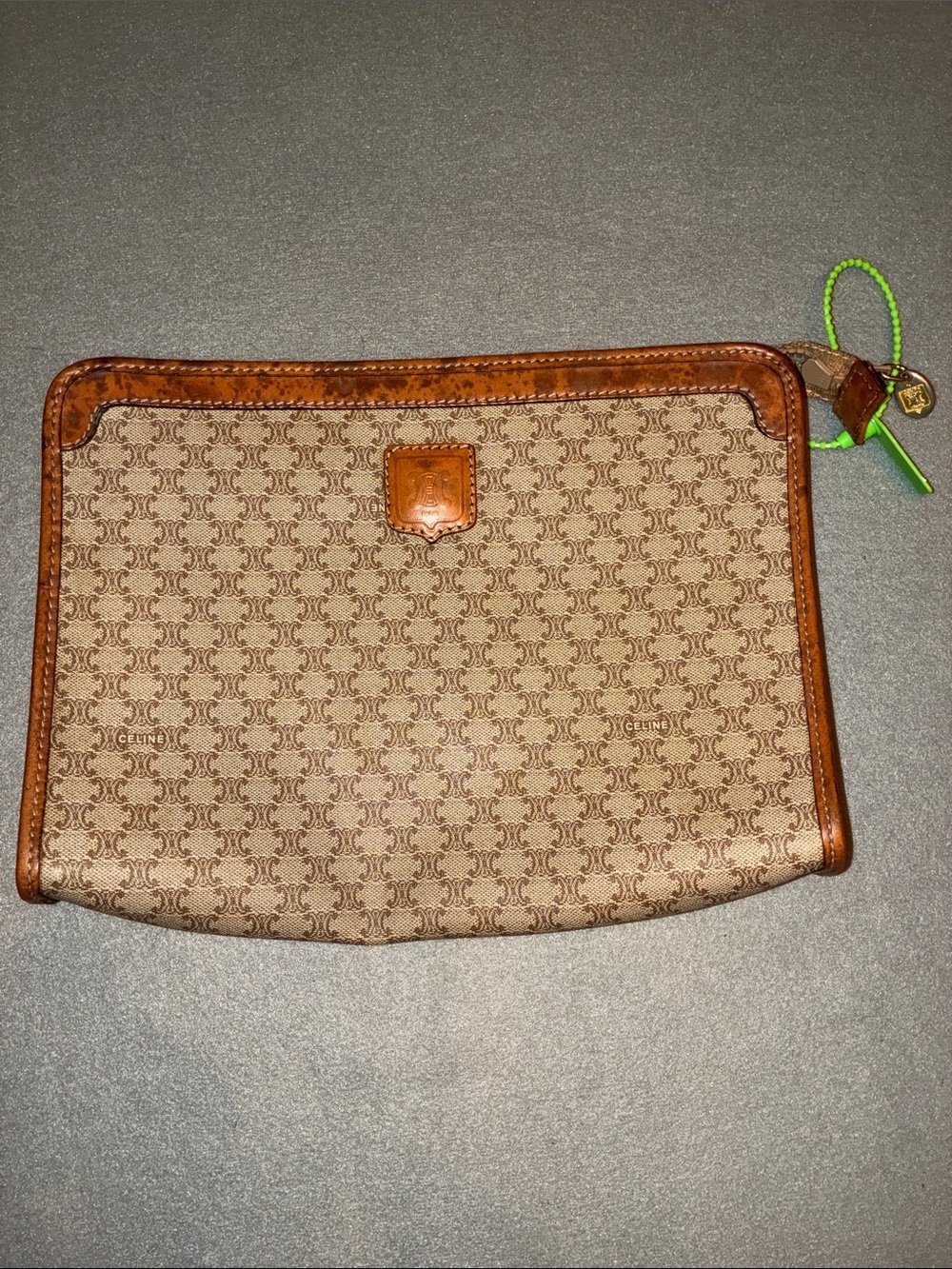 Vintage Celine Macadam Clutch bag, Gorgeous condition, Must See